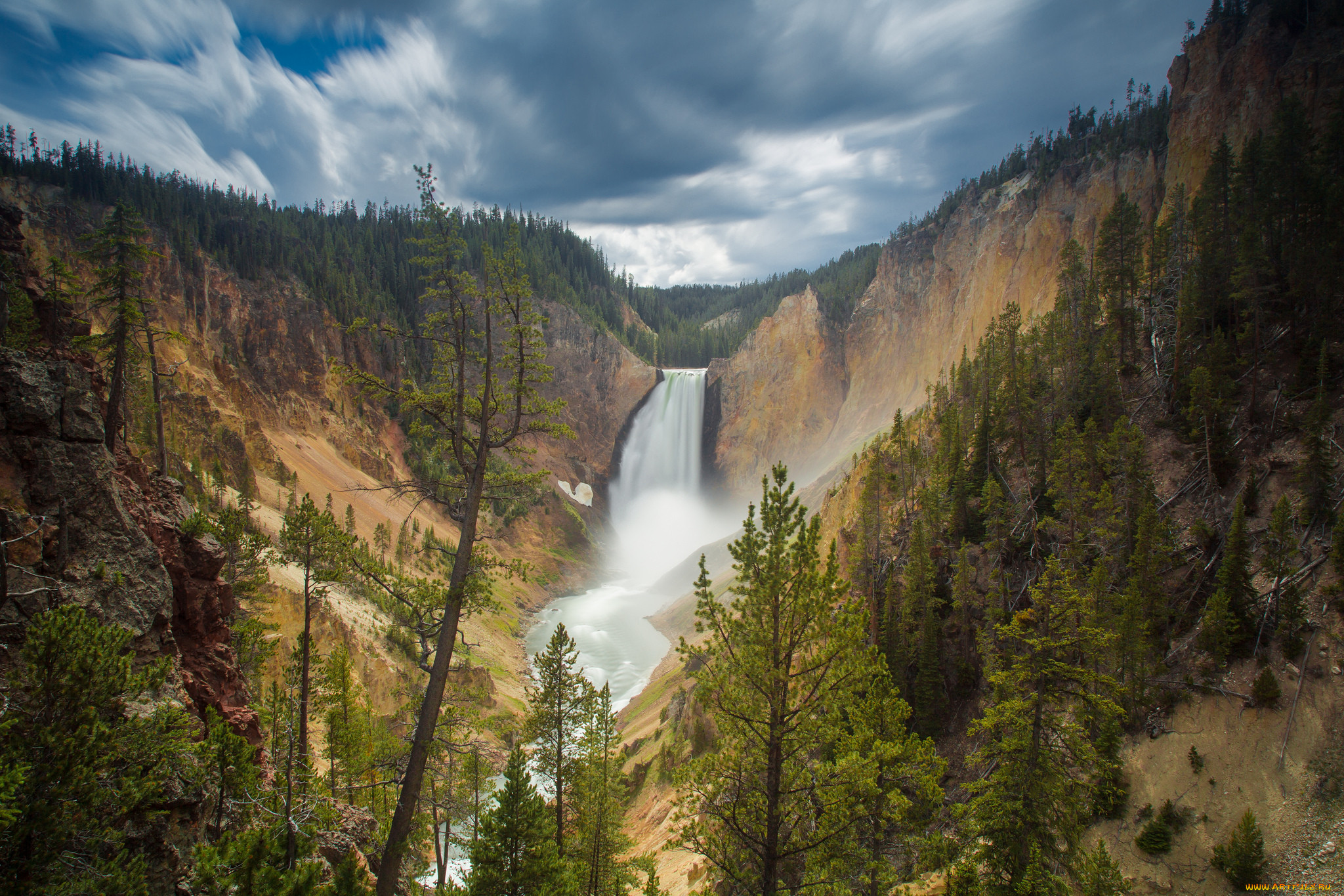 , , canyon, junction, wyoming, us, lower, falls, yellowstone, national, park, , , 